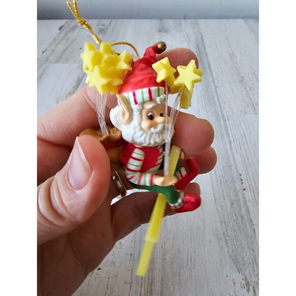 Enesco sparkles elf star ziminecki vintage North Pole village Xmas tree - Picture 4 of 8